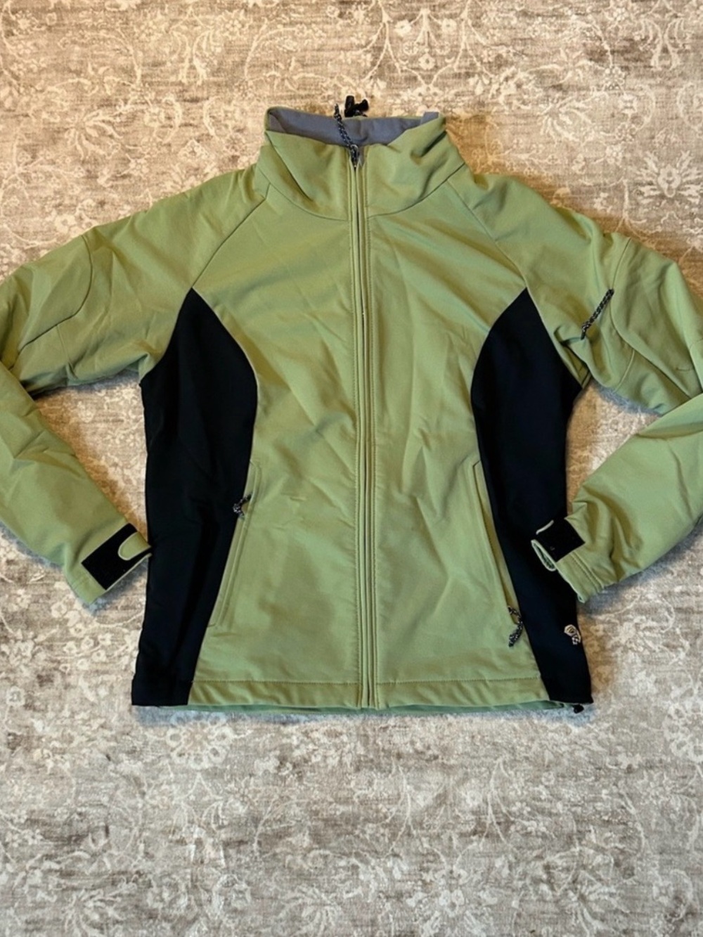Mountain Hardware Women’s Two-Tone Olive & Black Softshell Fleece Lined Jacket